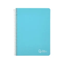 CUADERNO ESPIRAL LIDERPAPEL DIN A4 WITTY TAPA DURA 80H 90GR CUADRO 4MM CON MARGEN COLOR CELESTE