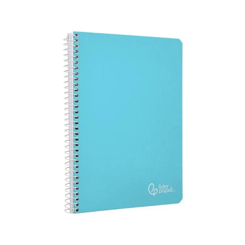 CUADERNO ESPIRAL LIDERPAPEL DIN A4 WITTY TAPA DURA 80H 90GR CUADRO 4MM CON MARGEN COLOR CELESTE
