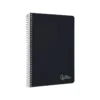 CUADERNO ESPIRAL LIDERPAPEL DIN A4 WITTY TAPA DURA 80H 90GR CUADRO 4MM CON MARGEN COLOR NEGRO