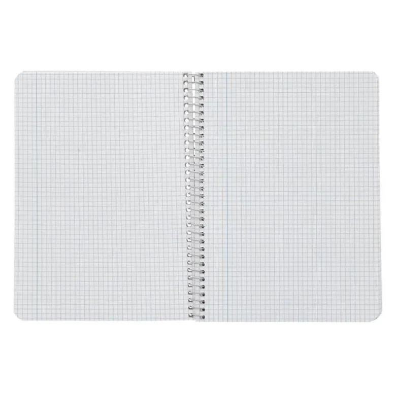 CUADERNO ESPIRAL LIDERPAPEL DIN A4 WITTY TAPA DURA 80H 90GR CUADRO 4MM CON MARGEN COLOR TURQUESA
