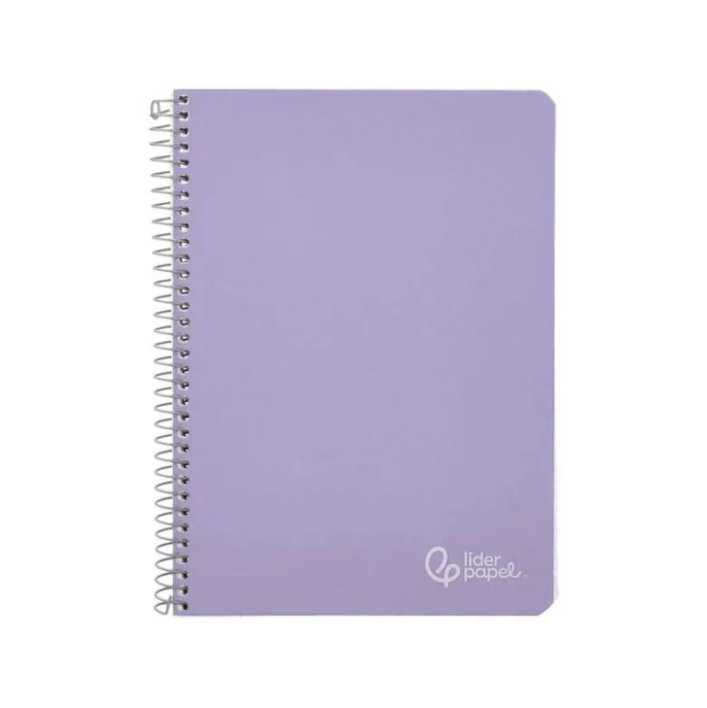 CUADERNO ESPIRAL LIDERPAPEL DIN A4 WITTY TAPA DURA 80H 90GR CUADRO 4MM CON MARGEN COLOR VIOLETA