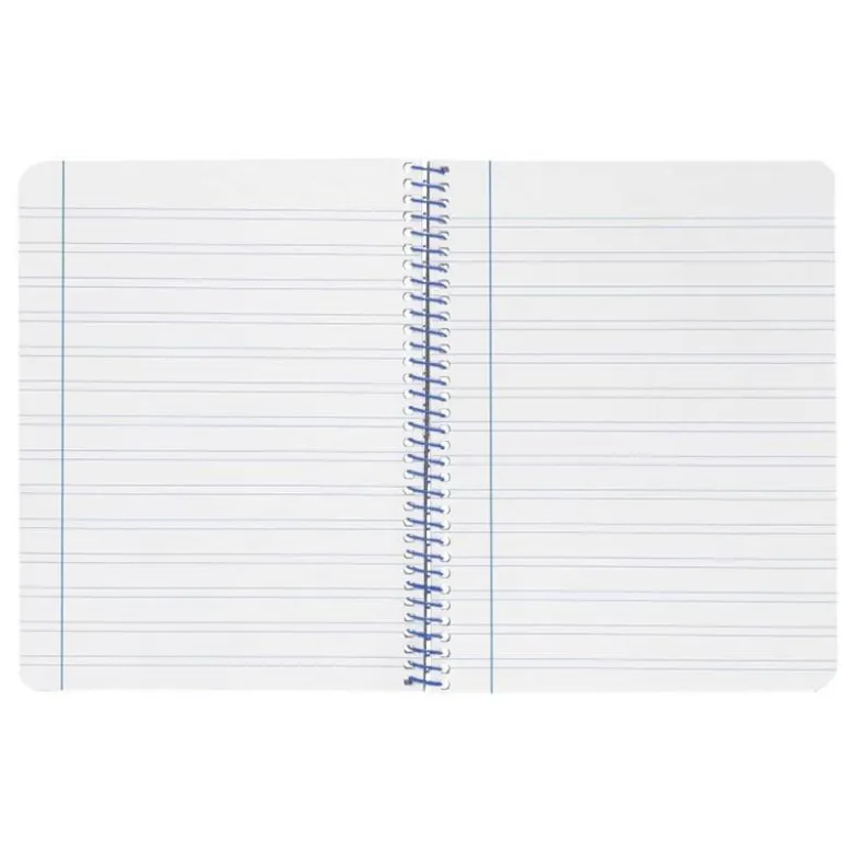 CUADERNO ESPIRAL LIDERPAPEL A4 WONDER TAPA PLASTICO 80H 90GR PAUTA ANCHA 3,5MM CON MARGEN COLOR VERDE OSCURO