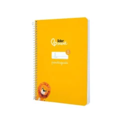 CUADERNO ESPIRAL LIDERPAPEL DI N A5 PAUTAGUIA TAPA DURA 80H 90 GR CUADRO PAUTADO 5MM COLOR AMARILLO