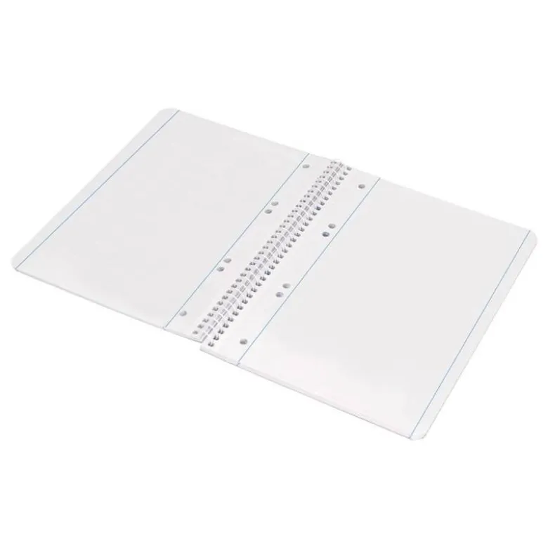 Cuaderno espiral Liderpapel Din A5 micro serie azul tapa blanda 80h 75 gr liso 6taladros azul