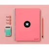 CUADERNO ESPIRAL LIDERPAPEL DIN A4 MICRO ANTARTIK RAYADO HORIZONTAL 120 H 5 BANDA 4 TALADROS COLOR CORAL