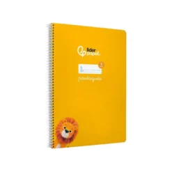 CUADERNO ESPIRAL LIDERPAPEL DIN A4 PAUTAGUIA TAPA DURA 80H 90 GR CUADRO PAUTADO 5MM COLOR AMARILLO