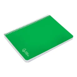 CUADERNO ESPIRAL LIDERPAPEL DIN A5 WITTY TAPA DURA 80H 90GR CUADRO 4MM CON MARGEN COLOR VERDE