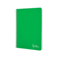 CUADERNO ESPIRAL LIDERPAPEL DIN A5 WITTY TAPA DURA 80H 90GR CUADRO 4MM CON MARGEN COLOR VERDE