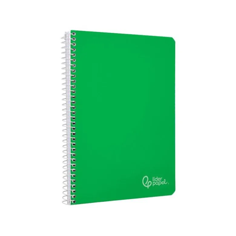 CUADERNO ESPIRAL LIDERPAPEL DIN A5 WITTY TAPA DURA 80H 90GR CUADRO 4MM CON MARGEN COLOR VERDE