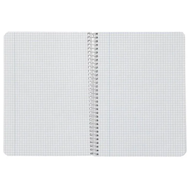 CUADERNO ESPIRAL LIDERPAPEL DIN A5 WITTY TAPA DURA 80H 90GR CUADRO 4MM CON MARGEN COLOR VERDE
