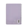 CUADERNO ESPIRAL LIDERPAPEL DIN A5 WITTY TAPA DURA 80H 90GR CUADRO 4MM CON MARGEN COLOR VIOLETA