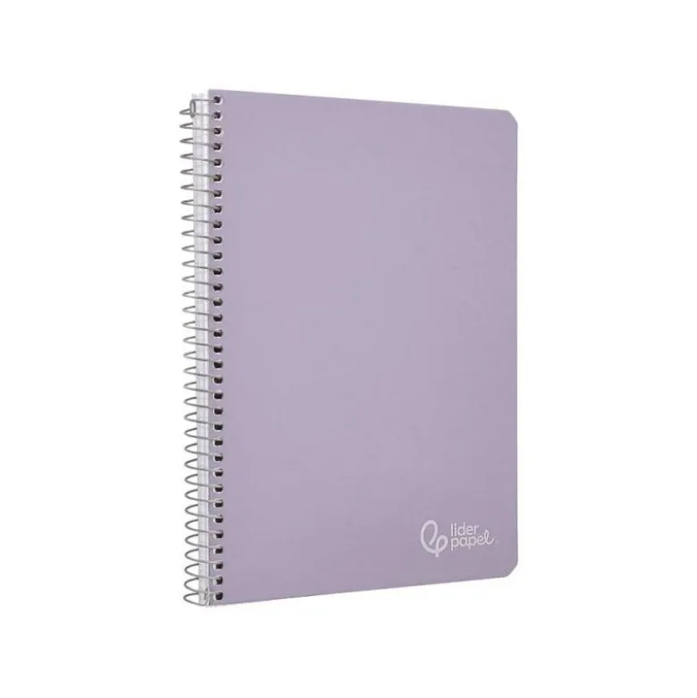 CUADERNO ESPIRAL LIDERPAPEL DIN A5 WITTY TAPA DURA 80H 90GR CUADRO 4MM CON MARGEN COLOR VIOLETA