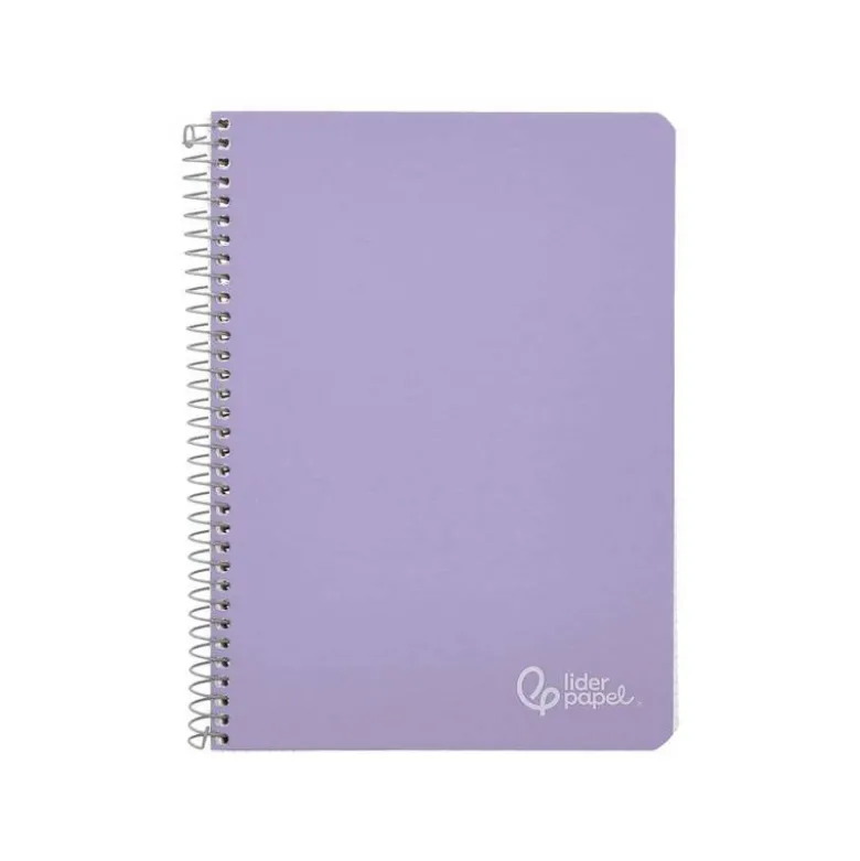 CUADERNO ESPIRAL LIDERPAPEL DIN A5 WITTY TAPA DURA 80H 90GR CUADRO 4MM CON MARGEN COLOR VIOLETA