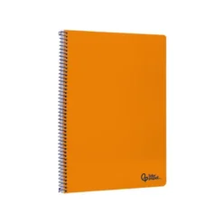 CUADERNO ESPIRAL LIDERPAPEL DIN A4 SMART TAPA BLANDA 80H 75GR CUADRO 4MM CON MARGEN COLOR NARANJA