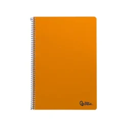 CUADERNO ESPIRAL LIDERPAPEL DIN A4 SMART TAPA BLANDA 80H 75GR CUADRO 4MM CON MARGEN COLOR NARANJA