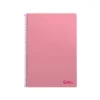 CUADERNO ESPIRAL LIDERPAPEL DIN A4 SMART TAPA BLANDA 80H 75GR CUADRO 4MM CON MARGEN COLOR ROSA