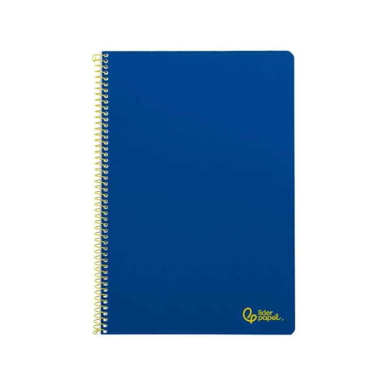 CUADERNO ESPIRAL LIDERPAPEL DIN A4 SMART TAPA BLANDA 80H 75GR RAYADO HORIZONTAL CON MARGEN COLOR AZUL OSCURO