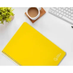 CUADERNO ESPIRAL LIDERPAPEL DIN A4 WITTY TAPA DURA 80H 90GR PAUTA 2,5MM CON MARGEN COLOR AMARILLO