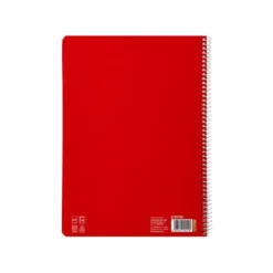 CUADERNO ESPIRAL LIDERPAPEL DI N A4 PAUTAGUIA TAPA BLANDA 80H 75 GR CUADRO PAUTADO 3MM COLOR ROJO