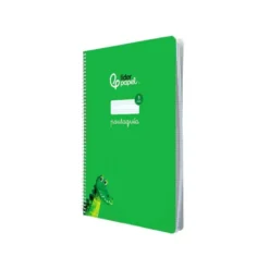CUADERNO ESPIRAL LIDERPAPEL DI N A4 PAUTAGUIA TAPA BLANDA 80H 75 GR CUADRO PAUTADO 3MM COLOR VERDE