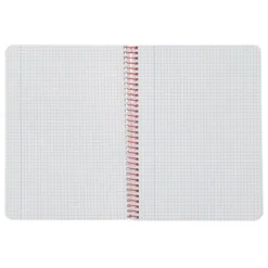 CUADERNO ESPIRAL LIDERPAPEL DIN A5 WITTY TAPA DURA 80H 90GR CUADRO 4MM CON MARGEN COLOR ROJO