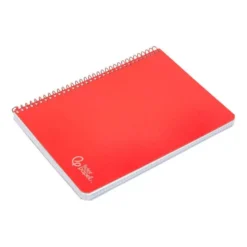 CUADERNO ESPIRAL LIDERPAPEL DIN A5 WITTY TAPA DURA 80H 90GR CUADRO 4MM CON MARGEN COLOR ROJO