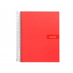 CUADERNO ESPIRAL LIDERPAPEL A5 CRAFTY TAPA FORRADA 80H 90 GR CUADRO 4 MM CON MARGEN COLORES SURTIDOS