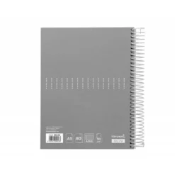 CUADERNO ESPIRAL LIDERPAPEL A5 CRAFTY TAPA FORRADA 80H 90 GR CUADRO 4 MM CON MARGEN COLORES SURTIDOS