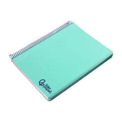 CUADERNO ESPIRAL LIDERPAPEL A7 MICRO WONDER TAPA PLASTICO 100H 90 GR CUADRO 5MM 4 BANDAS VERDE