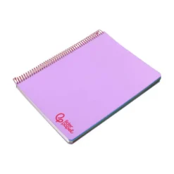CUADERNO ESPIRAL LIDERPAPEL A7 MICRO WONDER TAPA PLASTICO 100H 90 GR CUADRO 5MM 4 BANDAS COLOR VIOLETA