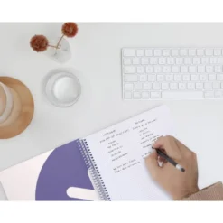 CUADERNO ESPIRAL LIDERPAPEL A4 ANTARTIK TAPA DURA 80H 100GR CUADRO 4MM CON MARGEN COLOR LAVANDA