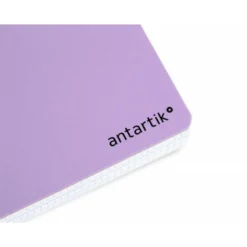 CUADERNO ESPIRAL LIDERPAPEL A4 ANTARTIK TAPA DURA 80H 100GR CUADRO 4MM CON MARGEN COLOR LAVANDA