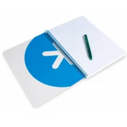 CUADERNO ESPIRAL LIDERPAPEL A4 ANTARTIK TAPA DURA 80H 100GR CUADRO 4MM CON MARGEN COLOR ROJO