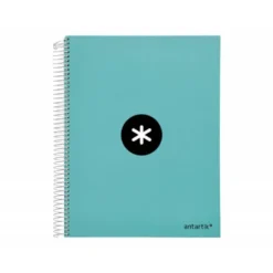 CUADERNO ESPIRAL LIDERPAPEL DIN A4 MICRO ANTARTIK RAYADO HORIZONTAL 120 H 5 BANDA 4 TALADROS COLOR MENTA