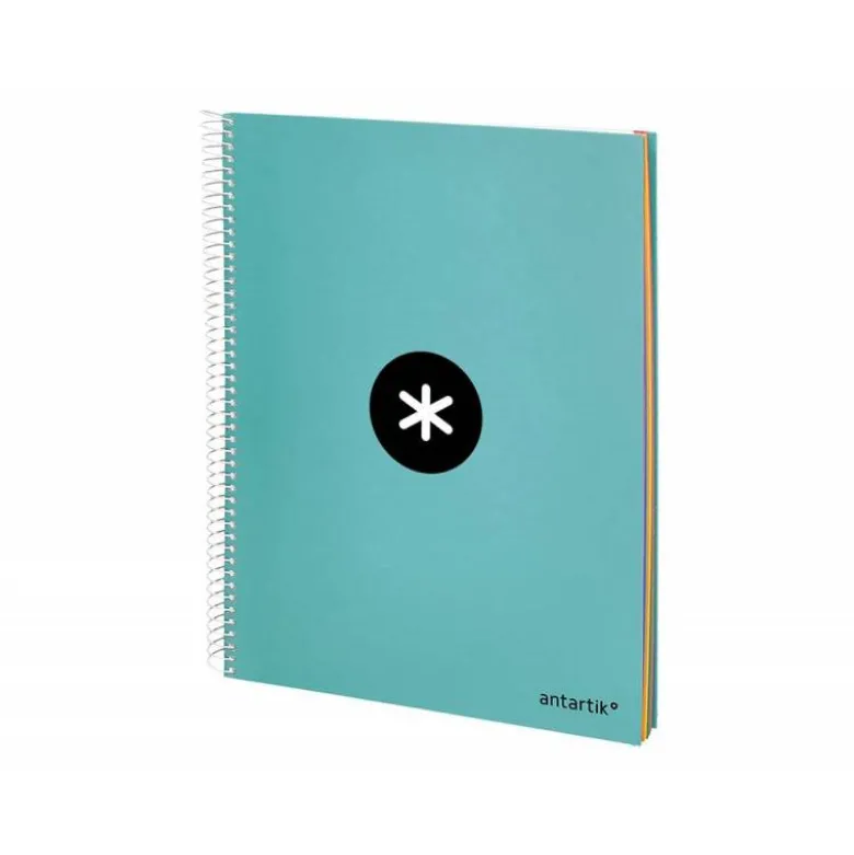 CUADERNO ESPIRAL LIDERPAPEL DIN A4 MICRO ANTARTIK RAYADO HORIZONTAL 120 H 5 BANDA 4 TALADROS COLOR MENTA