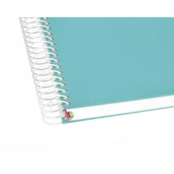 CUADERNO ESPIRAL LIDERPAPEL DIN A4 MICRO ANTARTIK RAYADO HORIZONTAL 120 H 5 BANDA 4 TALADROS COLOR MENTA