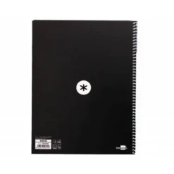 CUADERNO ESPIRAL LIDERPAPEL DIN A4 MICRO ANTARTIK CUADRICULADO 5 MM COLOR NEGRO 80H