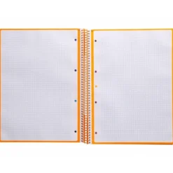 CUADERNO ESPIRAL LIDERPAPEL DIN A4 MICRO ANTARTIK CUADRICULADO 5 MM COLOR AMARILLO 80H