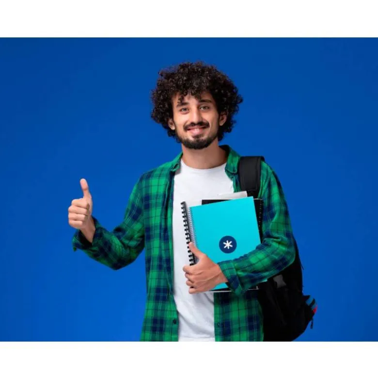 Cuaderno espiral liderpapel a4 micro antartik tapa forrada 80h 90 gr cuadro 5mm 1 banda 4 taladros turquesa