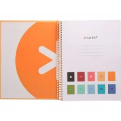 CUADERNO ESPIRAL LIDERPAPEL DIN A4 MICRO ANTARTIK RAYADO HORIZONTAL COLOR AMARILLO 80H