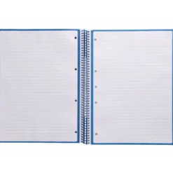 Cuaderno espiral liderpapel a4 micro antartik tapa forrada80h 90 gr horizontal 1 banda 4 taladros azul oscuro