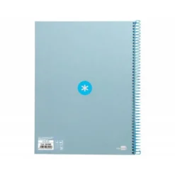 Cuaderno espiral liderpapel a4 micro antartik tapa forrada80h 90 gr horizontal 1 banda 4 taladros celeste.