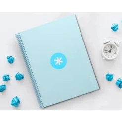 Cuaderno espiral liderpapel a4 micro antartik tapa forrada80h 90 gr horizontal 1 banda 4 taladros celeste.