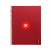 CUADERNO ESPIRAL LIDERPAPEL DIN A4 MICRO ANTARTIK RAYADO HORIZONTAL COLOR ROJO 80H