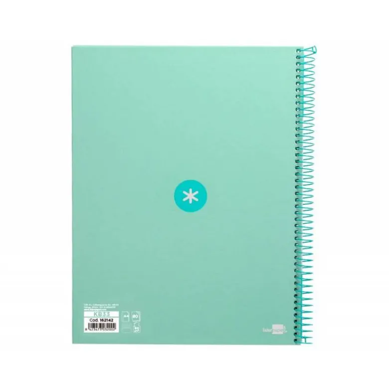 CUADERNO ESPIRAL LIDERPAPEL DIN A4 MICRO ANTARTIK RAYADO HORIZONTAL COLOR VERDE 80H