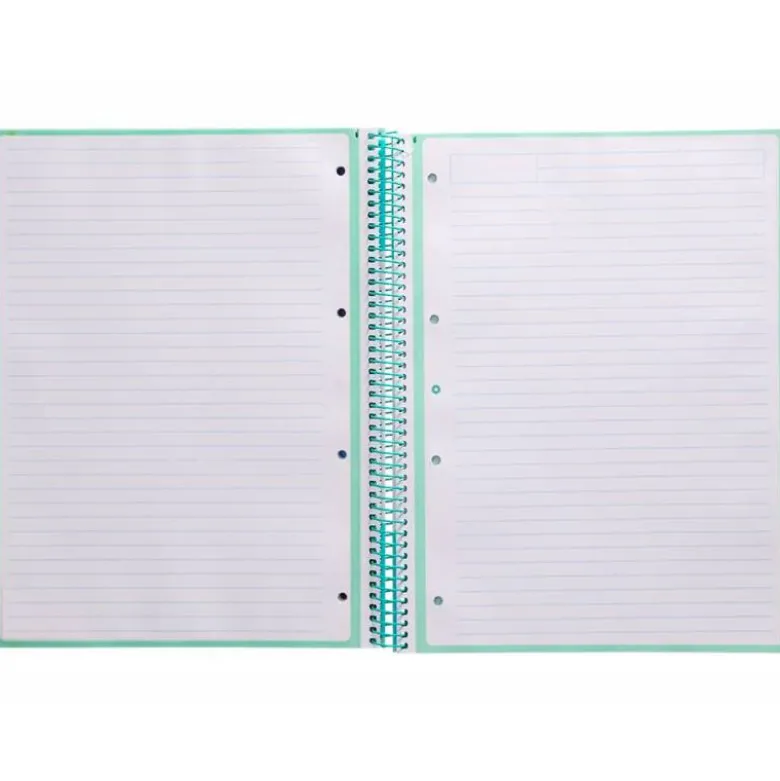 CUADERNO ESPIRAL LIDERPAPEL DIN A4 MICRO ANTARTIK RAYADO HORIZONTAL COLOR VERDE 80H