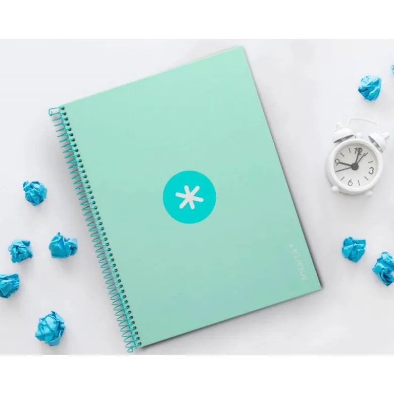 CUADERNO ESPIRAL LIDERPAPEL DIN A4 MICRO ANTARTIK RAYADO HORIZONTAL COLOR VERDE 80H