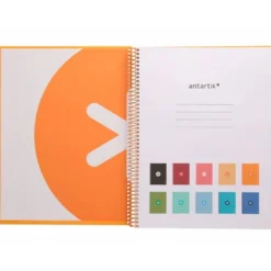 CUADERNO ESPIRAL LIDERPAPEL DIN A4 MICRO ANTARTIK RAYADO HORIZONTAL COLOR AMARILLO 80H