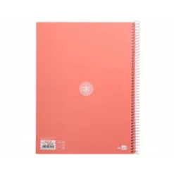 CUADERNO ESPIRAL LIDERPAPEL DIN A4 MICRO ANTARTIK RAYADO HORIZONTAL COLOR ROSA 80H