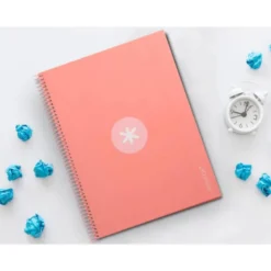 CUADERNO ESPIRAL LIDERPAPEL DIN A4 MICRO ANTARTIK RAYADO HORIZONTAL COLOR ROSA 80H